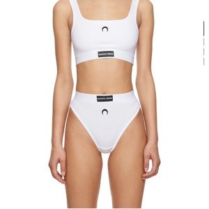 MARINE SERRE
White Embroidered Bra